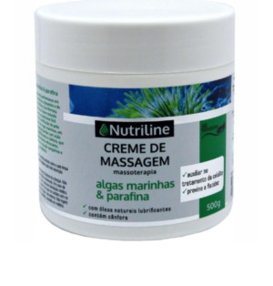 Creme Massagem Algas Marinhas e Parafina 500g Nutriline