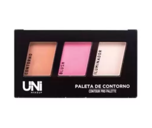Paleta de Contorno, Iluminador e Blush Uni Make up