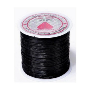 Fio De Silicone Elastico Preto LASTEX