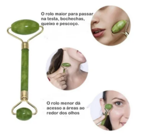 Massageador Facial Rolo de Jade