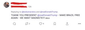Brasileiros agradecem a Trump por tarifar o Brasil no Truth Social, rede social do presidente dos EUA; leia
