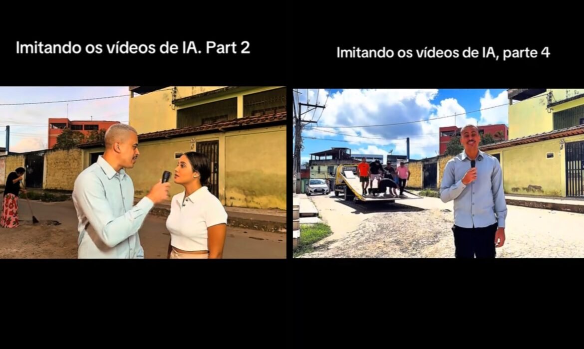 ‘Já estamos tomando o trabalho da IA’, ironiza brasileiro que imita vídeos doidos gerados por inteligência artificial