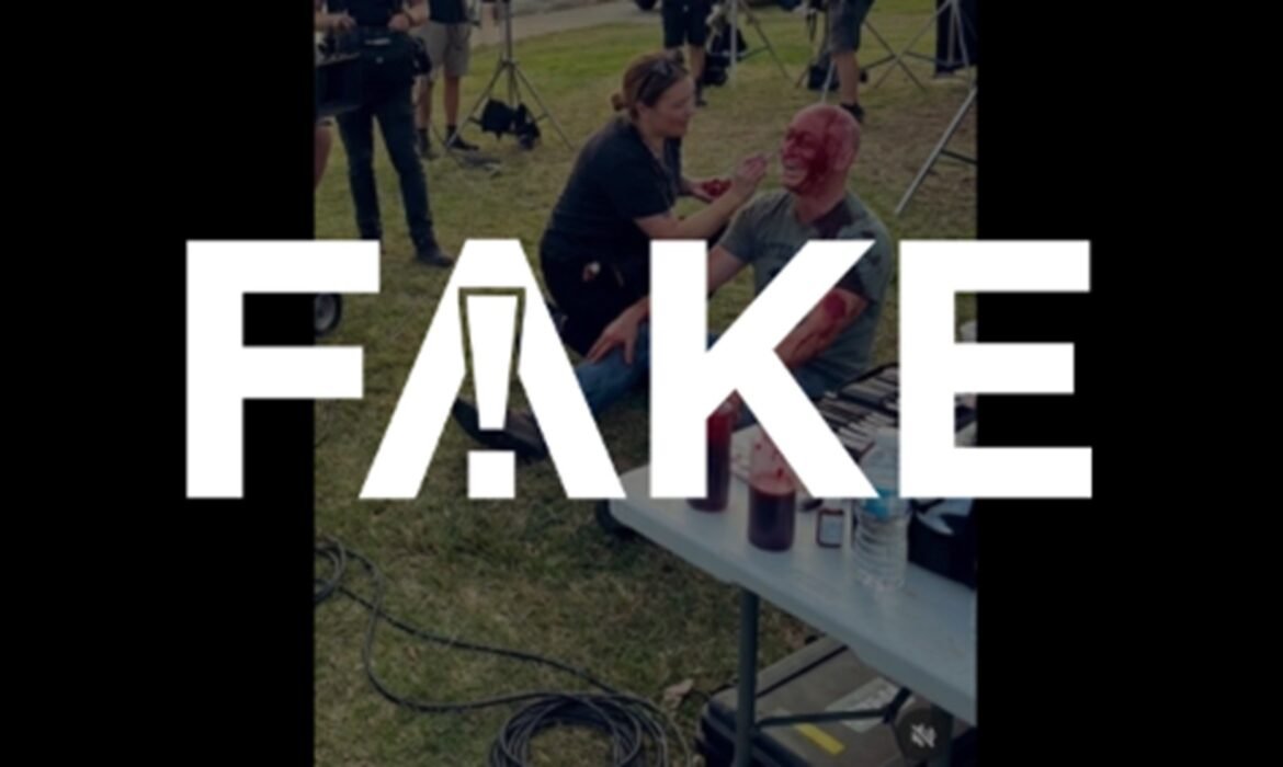 É #FAKE que ataque terrorista em praia na Austrália tenha sido encenado; foto de homem com ‘sangue falso’ foi criada com IA