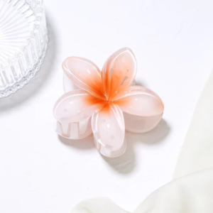 Grampo De Cabelo De Flor Transparente Coreano , Clipe De Garra Frangipani