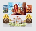Kit Decoração de Festa Rei Leão Completo Painel Grande
