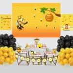 Kit Decoração de Festa Abelhinha Completo Painel Grande