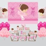 Kit Decoração de Festa Bailarina Completo Painel Grande