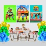 Kit Decoração de Festa Médio 3 Palavrinhas Simples Pôster A3