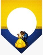 Kit Decoração de Festa Médio Bela e a Fera Simples Pôster A3 - Imagem 2