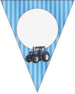 Kit Decoração de Trator Verde e Azul Completo Painel Grande - Imagem 3