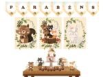 Kit Decoração de Animais do Bosque Completo Painel Grande