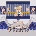 Kit Decoração do Ursinho, Rei e o Príncipe Completo Painel Grande