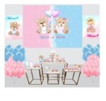 Kit Decoração de Chá de Revelação Completo Painel Grande