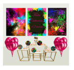 Kit Decoração de Neon Tintas Completo Painel Grande