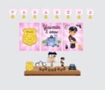 Kit Decoração de Policial Menina Completo Painel Grande
