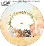 Kit Decoração de Animais do Bosque Completo Painel Grande - Imagem 6