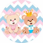 Kit Decoração de Chá de Revelação Completo Painel Grande - Imagem 7