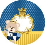 Kit Decoração do Ursinho, Rei e o Príncipe Completo Painel Grande - Imagem 5