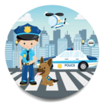 Kit Decoração de Policial Menino Completo Painel Grande - Imagem 2