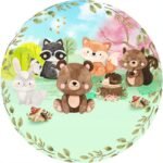 Kit Decoração de Animais do Bosque Completo Painel Grande - Imagem 3