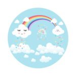 Kit Decoração de Nuvem Azul Completo Painel Grande - Imagem 2