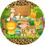 Kit Decoração de Safari Completo Painel Grande - Imagem 2