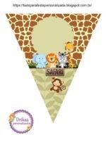 Kit Decoração de Safari Completo Painel Grande - Imagem 4