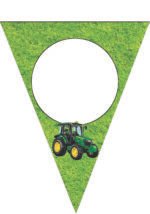 Kit Decoração de Trator Verde e Azul Completo Painel Grande - Imagem 2