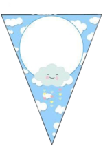 Kit Decoração de Nuvem Azul Completo Painel Grande - Imagem 5