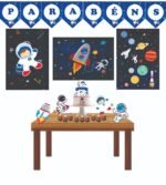 Kit Decoração de Astronauta Completo Painel Grande