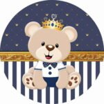 Kit Decoração do Ursinho, Rei e o Príncipe Completo Painel Grande - Imagem 6