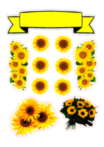 Kit Decoração de Girassol Completo Painel Grande - Imagem 2