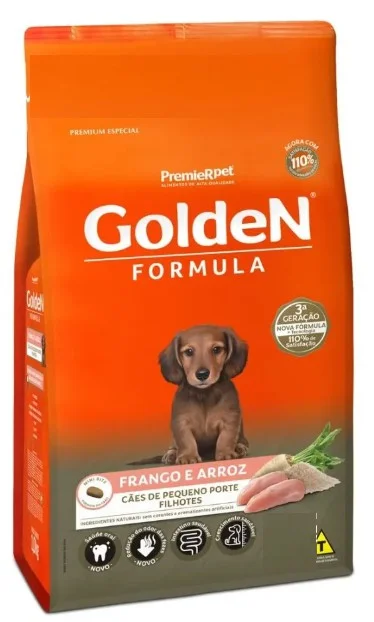 Ração Golden Filhotes Pequeno Porte Sabor Frango e Arroz 1KG À GRANEL