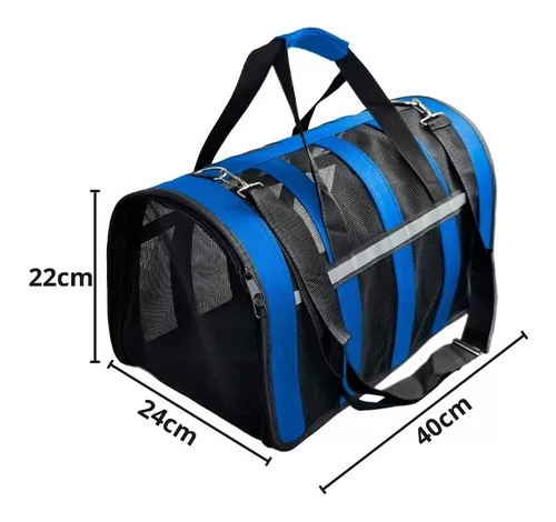 bolsa de transporte P Meu pet azul2