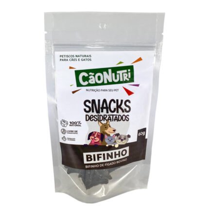 Bifinho Fígado Petisco Natural para Cães e Gatos CãoNutri