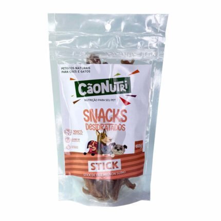 Stick Filé Mignon Suíno Petisco Natural para Cães e Gatos CãoNutri